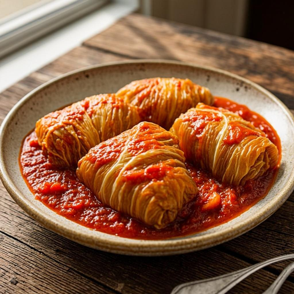 Sweet & Sour Stuffed Cabbage